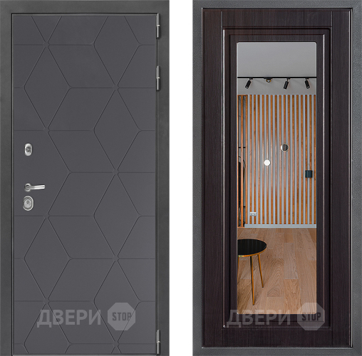 Входная металлическая Дверь Дверной континент ДК-3/744 ФЛЗ Зеркало Венге в Жуковский