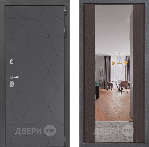 Входная металлическая Дверь Дверной континент ДК-3/744 ФЛЗ-1 Зеркало Венге в Жуковский