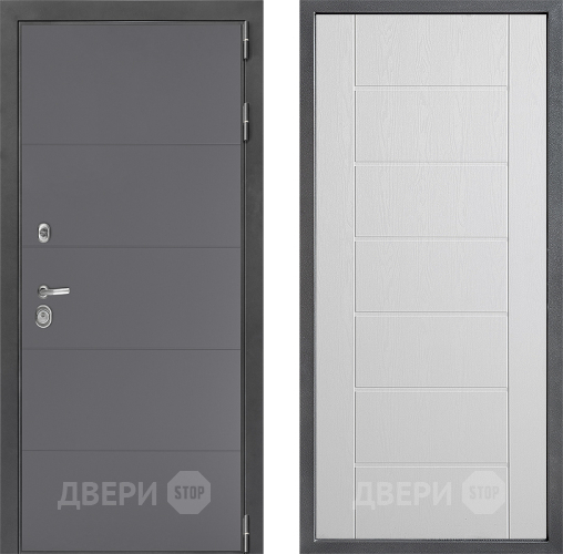 Входная металлическая Дверь Дверной континент ДК-3/649 ФЛ-Лайн Белое дерево в Жуковский