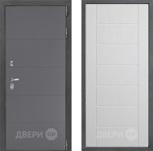 Входная металлическая Дверь Дверной континент ДК-3/649 ФЛ-Лайн Белое дерево в Жуковский