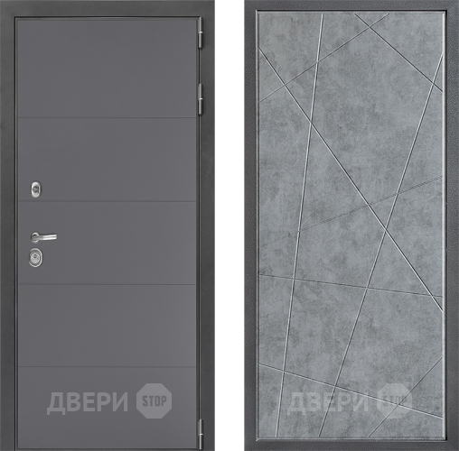 Входная металлическая Дверь Дверной континент ДК-3/649 ФЛ-655 Бетон серый в Жуковский