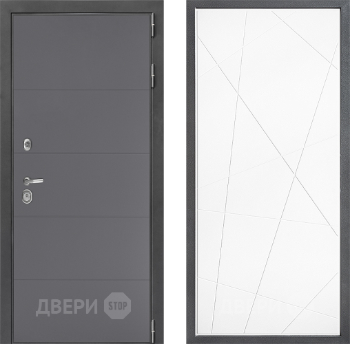 Входная металлическая Дверь Дверной континент ДК-3/649 ФЛ-655 Белый софт в Жуковский