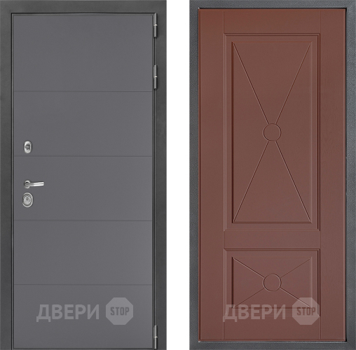 Входная металлическая Дверь Дверной континент ДК-3/649 ФЛ-617 Ясень шоколадный в Жуковский