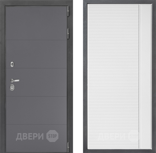 Входная металлическая Дверь Дверной континент ДК-3/649 ФЛ-757 Белое Стекло Софт милк в Жуковский