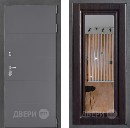 Входная металлическая Дверь Дверной континент ДК-3/649 ФЛЗ Зеркало Венге в Жуковский