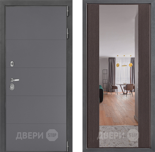 Входная металлическая Дверь Дверной континент ДК-3/649 ФЛЗ-1 Зеркало Венге в Жуковский