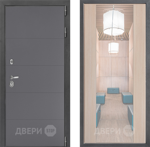 Дверь Дверной континент ДК-3/649 ФЛЗ-1 Зеркало Капучино в Жуковский