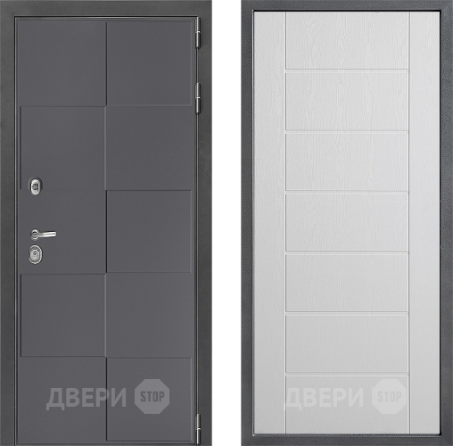 Входная металлическая Дверь Дверной континент ДК-3/606 ФЛ-Лайн Белое дерево в Жуковский