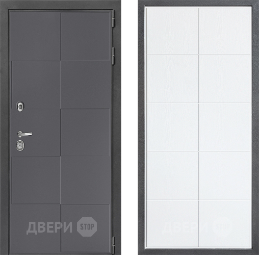 Входная металлическая Дверь Дверной континент ДК-3/606 ФЛ-Кватро Белое дерево в Жуковский