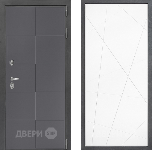 Входная металлическая Дверь Дверной континент ДК-3/606 ФЛ-655 Белый софт в Жуковский