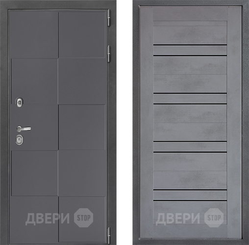 Входная металлическая Дверь Дверной континент ДК-3/606 ФЛ-49 Бетон серый в Жуковский