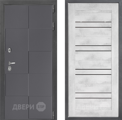 Входная металлическая Дверь Дверной континент ДК-3/606 ФЛ-49 Бетон снежный в Жуковский