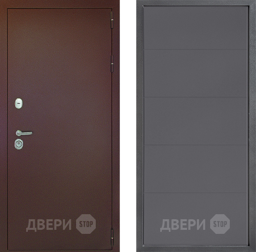 Входная металлическая Дверь Дверной континент Рубикон Медь Дизайн ФЛ-649 Графит софт в Жуковский