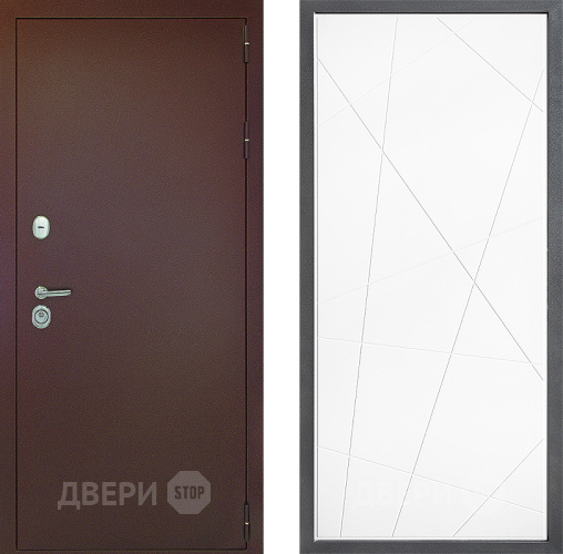 Дверь Дверной континент Рубикон Медь Дизайн ФЛ-655 Белый софт в Жуковский