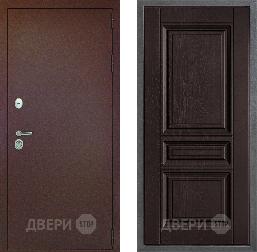 Дверь Дверной континент Рубикон Медь Дизайн ФЛ-243 Дуб шоколадный в Жуковский