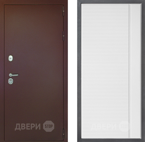 Дверь Дверной континент Рубикон Медь Дизайн ФЛ-757 Белое Стекло Софт милк в Жуковский