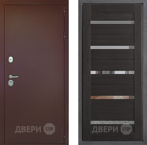 Входная металлическая Дверь Дверной континент Рубикон Медь Дизайн ФЛ-47 Венге в Жуковский