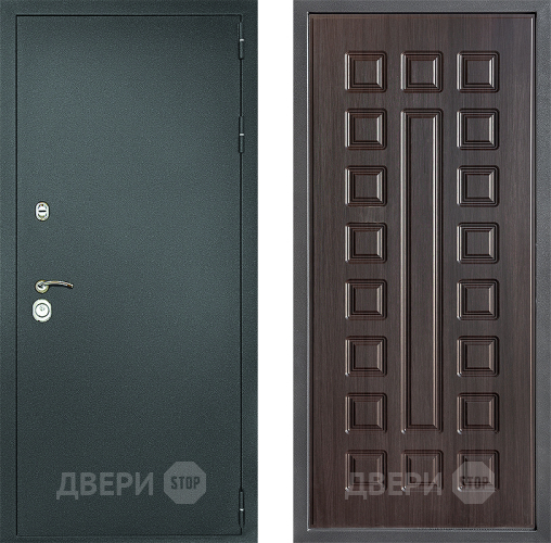 Входная металлическая Дверь Дверной континент Рубикон Серебро Дизайн ФЛ-183 Венге в Жуковский