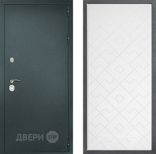 Входная металлическая Дверь Дверной континент Рубикон Серебро Дизайн ФЛ-Тиффани Белый софт в Жуковский