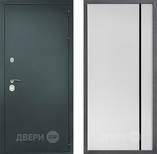Дверь Дверной континент Рубикон Серебро Дизайн ФЛ-757 Черное Стекло Софт милк в Жуковский