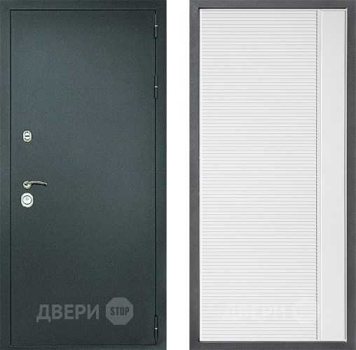 Входная металлическая Дверь Дверной континент Рубикон Серебро Дизайн ФЛ-757 Белое Стекло Софт милк в Жуковский