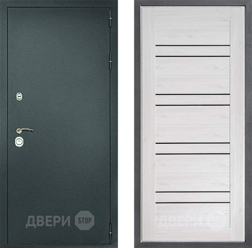Входная металлическая Дверь Дверной континент Рубикон Серебро Дизайн ФЛ-49 Сосна белая в Жуковский