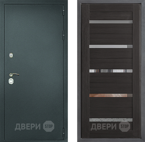 Входная металлическая Дверь Дверной континент Рубикон Серебро Дизайн ФЛ-47 Венге в Жуковский