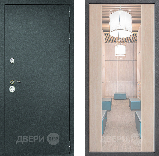 Дверь Дверной континент Рубикон Серебро Дизайн ФЛЗ-1 Зеркало Капучино в Жуковский