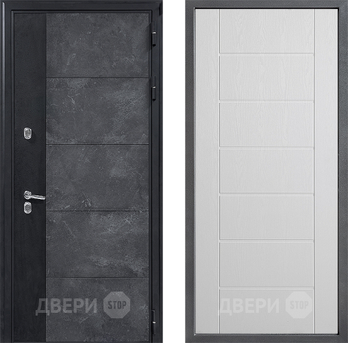 Входная металлическая Дверь Дверной континент ДК-15 Бетон ТЕРМО ФЛ-Лайн Белое дерево в Жуковский