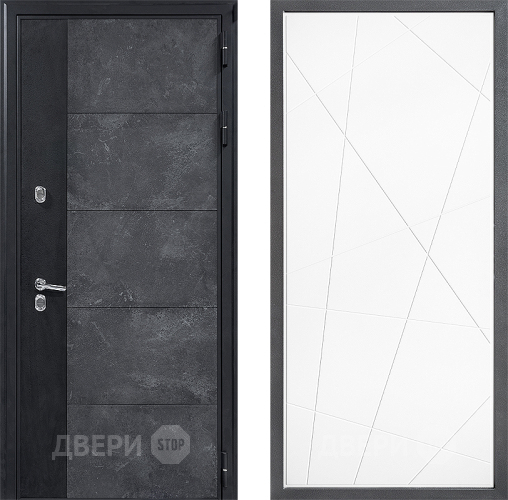 Входная металлическая Дверь Дверной континент ДК-15 Бетон ТЕРМО ФЛ-655 Белый софт в Жуковский