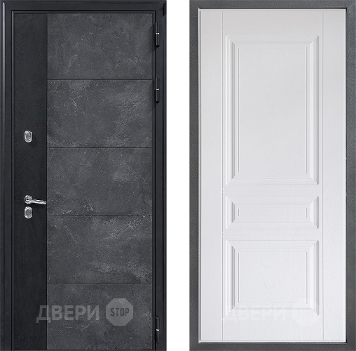 Входная металлическая Дверь Дверной континент ДК-15 Бетон ТЕРМО ФЛ-243 Альберо Браш серебро в Жуковский