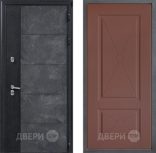 Входная металлическая Дверь Дверной континент ДК-15 Бетон ТЕРМО ФЛ-617 Ясень шоколадный в Жуковский