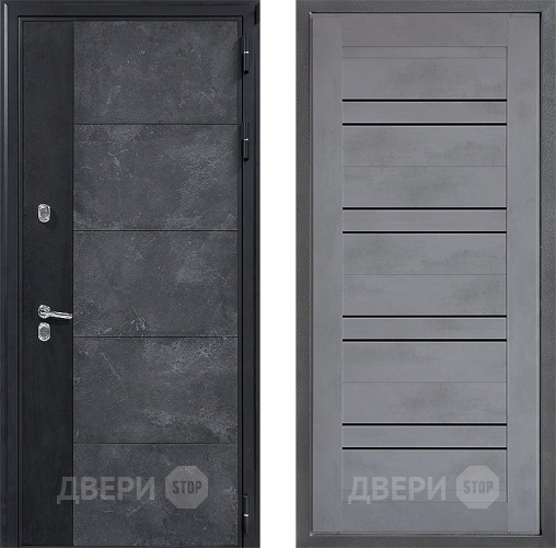 Входная металлическая Дверь Дверной континент ДК-15 Бетон ТЕРМО ФЛ-49 Бетон серый в Жуковский