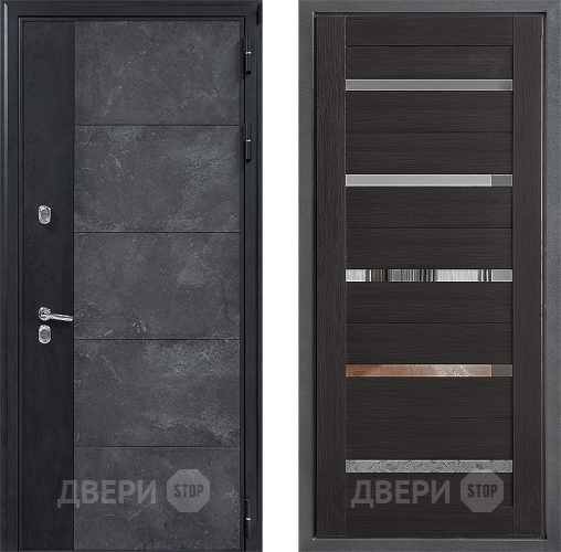 Входная металлическая Дверь Дверной континент ДК-15 Бетон ТЕРМО ФЛ-47 Венге в Жуковский