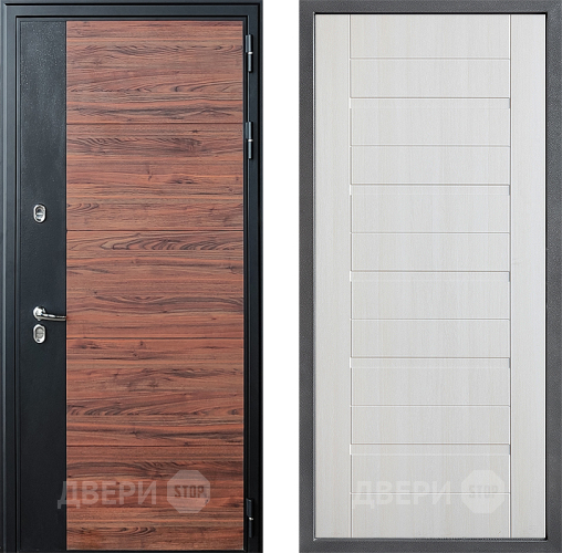 Входная металлическая Дверь Дверной континент ДК-15 Красное Дерево ТЕРМО ФЛ-70 Лиственница белая в Жуковский