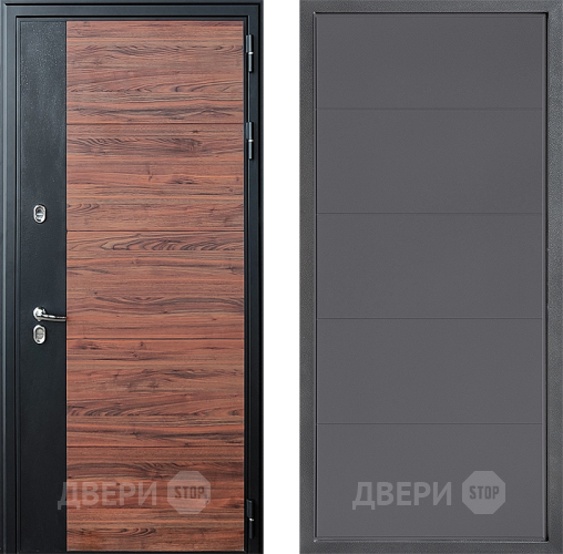Входная металлическая Дверь Дверной континент ДК-15 Красное Дерево ТЕРМО ФЛ-649 Графит софт в Жуковский