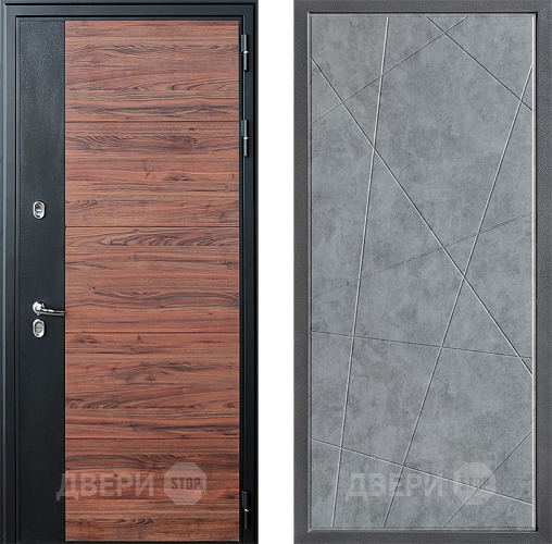 Входная металлическая Дверь Дверной континент ДК-15 Красное Дерево ТЕРМО ФЛ-655 Бетон серый в Жуковский