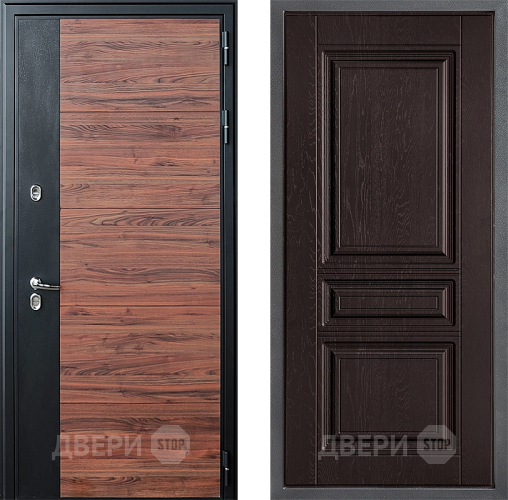 Входная металлическая Дверь Дверной континент ДК-15 Красное Дерево ТЕРМО ФЛ-243 Дуб шоколадный в Жуковский