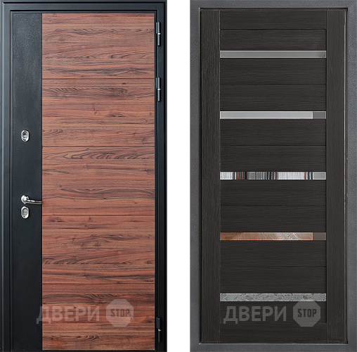 Входная металлическая Дверь Дверной континент ДК-15 Красное Дерево ТЕРМО ФЛ-47 Венге в Жуковский