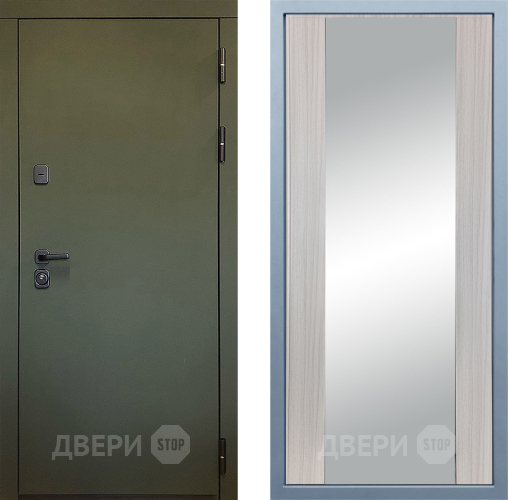Входная металлическая Дверь Дива МД-61 Д-15 Зеркало Сандал белый в Жуковский