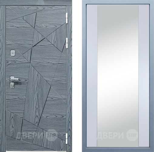 Входная металлическая Дверь Дива МД-97/3 Д-15 Зеркало Белый в Жуковский