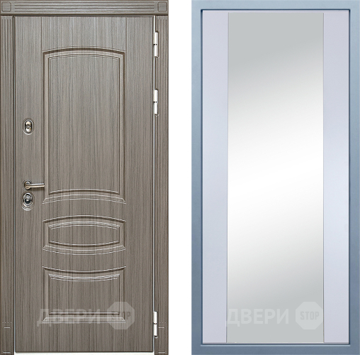 Входная металлическая Дверь Дива МД-42 Д-15 Зеркало Белый в Жуковский