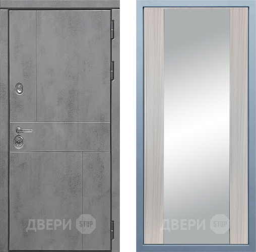 Входная металлическая Дверь Дива МД-48 Д-15 Зеркало Сандал белый в Жуковский