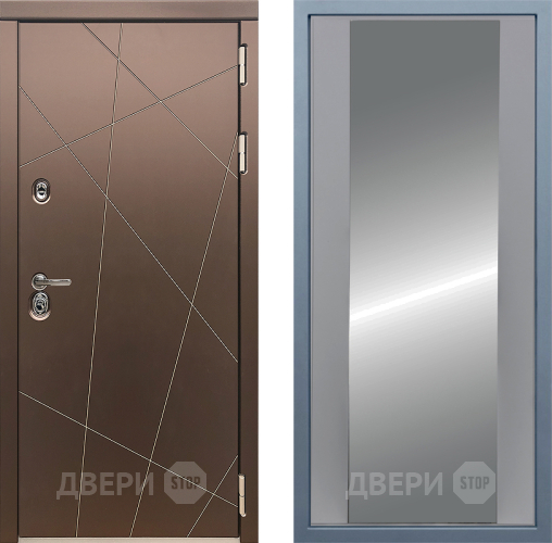 Входная металлическая Дверь Дива МД-50 Д-15 Зеркало Силк Маус в Жуковский