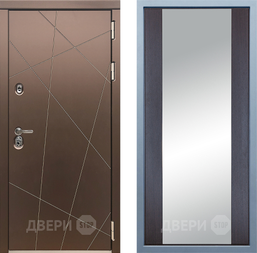 Входная металлическая Дверь Дива МД-50 Д-15 Зеркало Венге в Жуковский