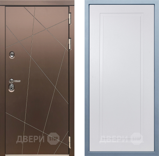 Входная металлическая Дверь Дива МД-50 Н-10 Белый в Жуковский