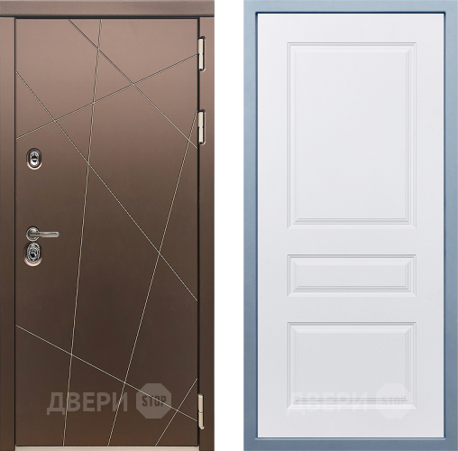 Входная металлическая Дверь Дива МД-50 Д-13 Белый в Жуковский