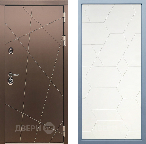 Входная металлическая Дверь Дива МД-50 М-16 Белый в Жуковский