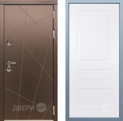 Входная металлическая Дверь Дива МД-50 Н-13 Белый в Жуковский