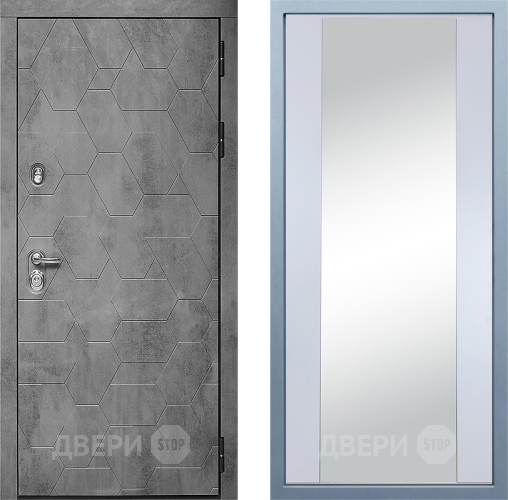 Дверь Дива МД-51 Д-15 Зеркало Белый в Жуковский